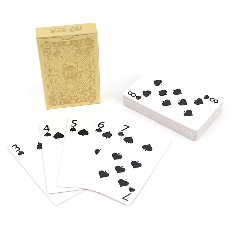 Custom Surface Finishing Material Packaging High Quality Cold Foil Stamping Poker Gold/Silver Edge Luxury Paper Playing Cards 11 -