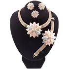 Plated Set Dubai 24K Gold Plated Necklace Ladies Multi-color Jewelry Accessories Party Jewelry Set