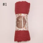 Hijab Women Hijab Scarf Factory Wholesale 60 Color Fashion Solid Color Shawl Muslim Women Cotton Crinkle Hijab Scarf