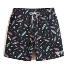 Beachwear Custom Quick Dry Sublimation Print Mens Beachwear Shorts Swimming Trunk Boardshorts