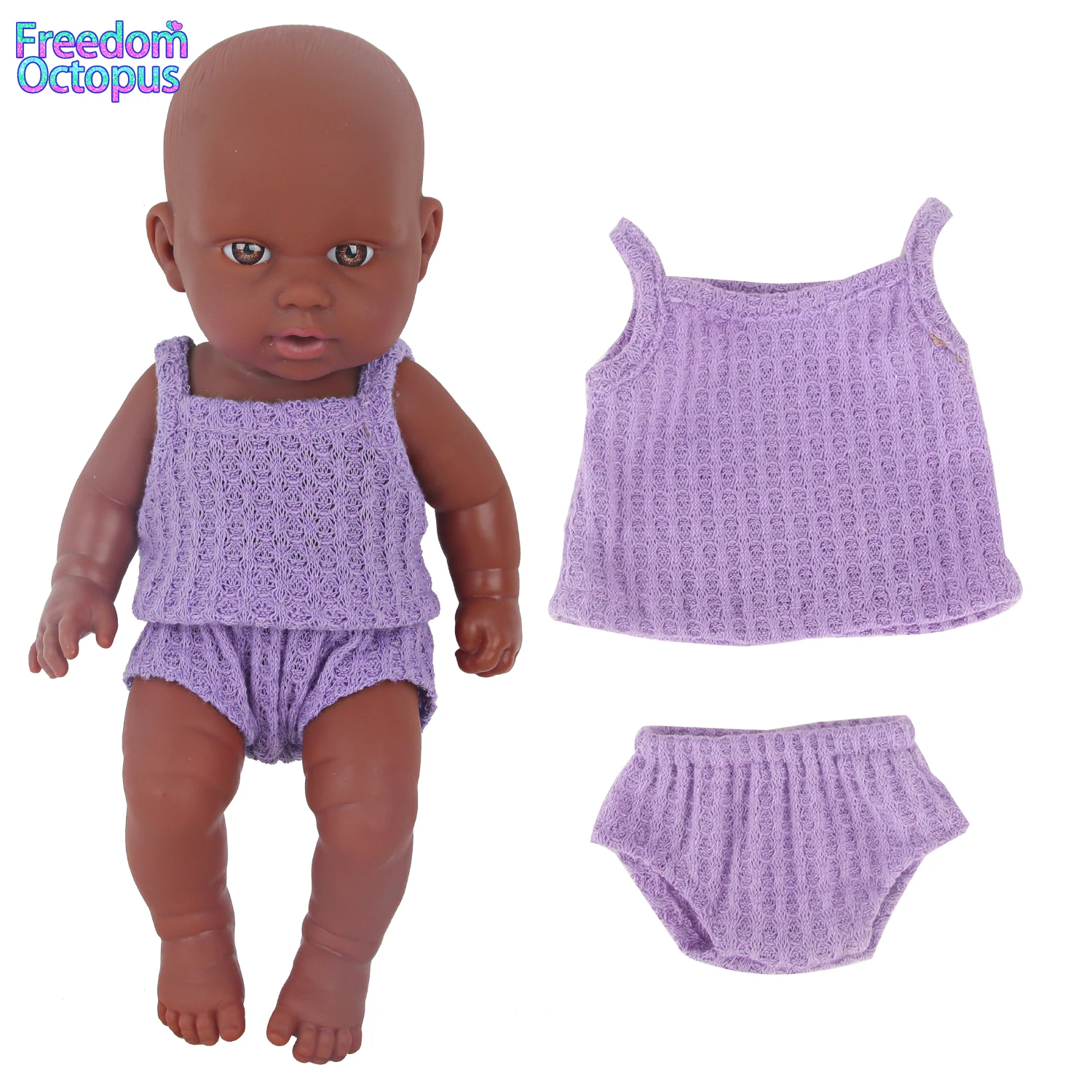 New 12 Inch Doll Clothes Accessories Doll Sling Knit Pajama Underwear Set