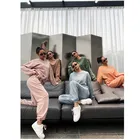 Sweater Hoodie 2021 Loose All-match Casual Women's Sweater Sweatpants Suit Hoodie Suit