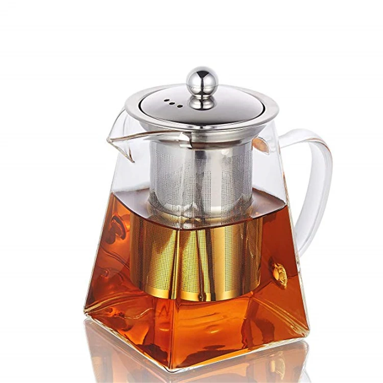 500ml Glass Teapot with Infuser Tea kettle Loose Leaf Tea Pot Stovetop Safe 