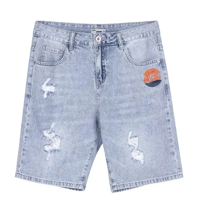 Wholesale summer street wear vintage short half shorts Loose work shorts Fashion men Jorts loose denim shorts