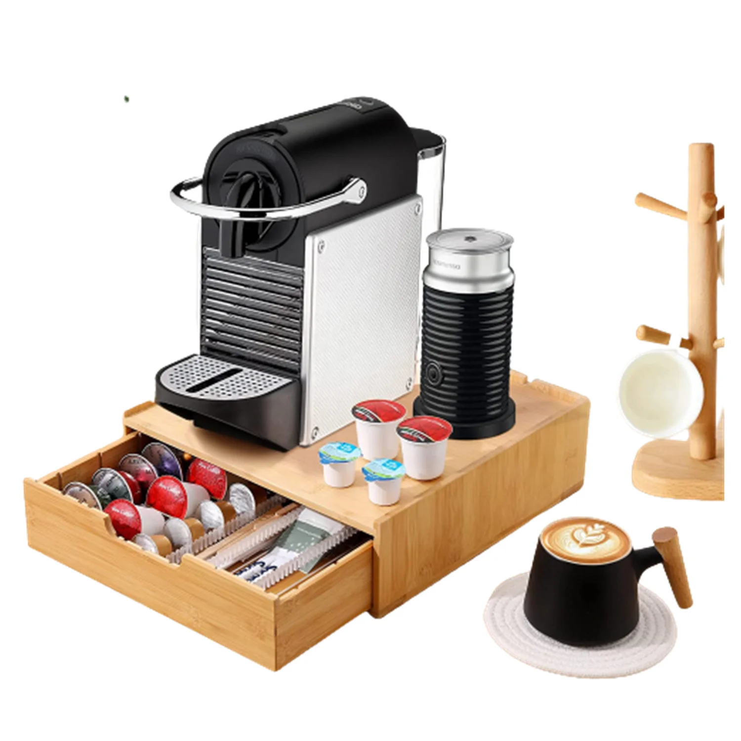 Wholesale Bamboo Coffee Pod Holder 