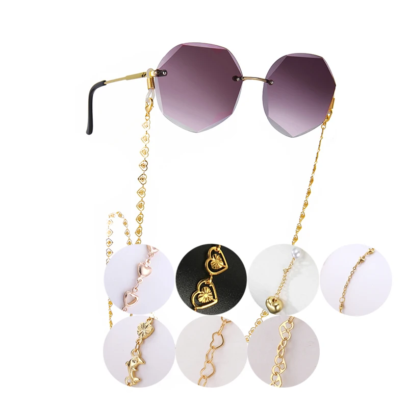 Sunglass Chain Heart Eyeglass Necklace 