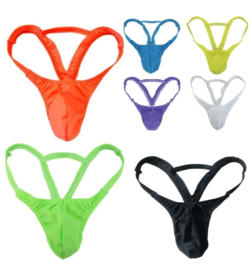 Hot Sale Bulge Pouch Thong Underwear Jock Strap Underwear Men's Bikini Briefs T Back Panties