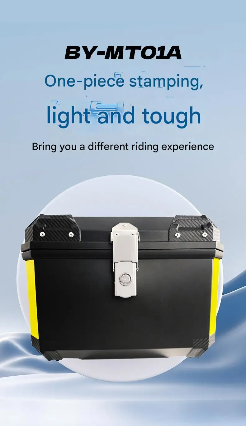 Motorcycle Tail Box Heavy Duty Universal Motorbike Tail Box  with Bracket Base Plate Waterproof Motorcycle Top Box