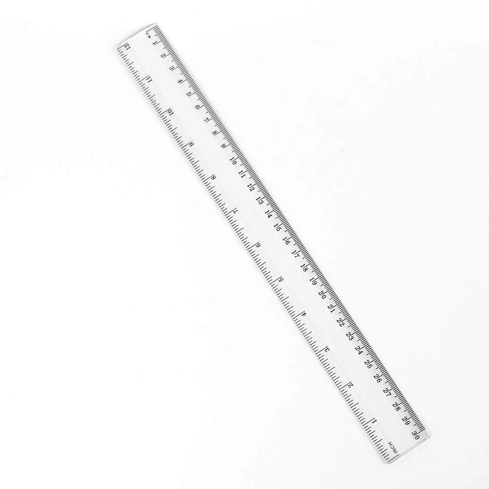 Righello Dritto Per Righelli Standard/metrici Da 12 Pollici In Plastica Trasparente Per Studenti - Buy Dritto Righello Di Plastica,Custom In Scala Di Plastica 15/30 Centimetri Righello Dimensione Reale Righello Con Adesivo Per