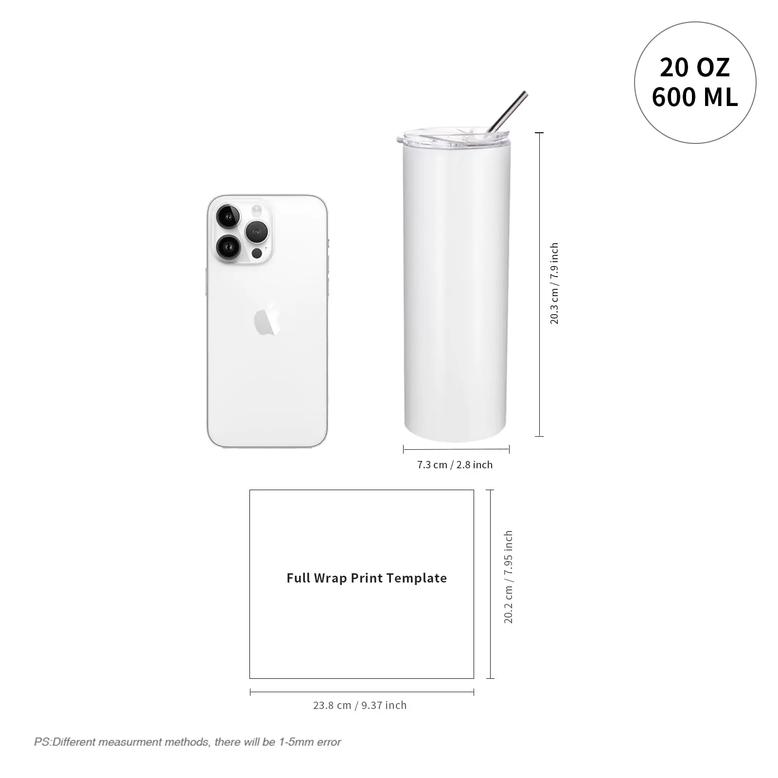 double wall sublimation blanks mugs Stainless Steel Tumblers with Straw and Rubber Bottom