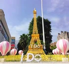 Outdoor Giant 3m 6m 9m 10m French Large Torre Eiffel Tower Model For City Centre Decoration