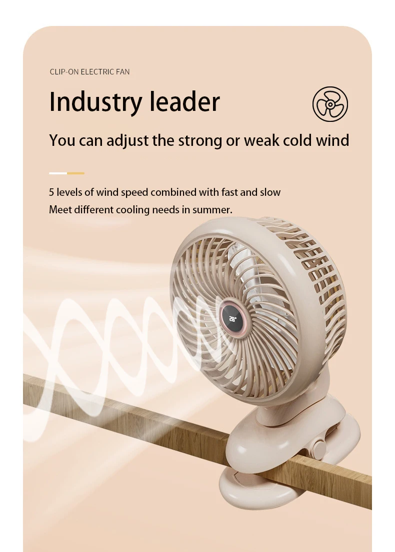 Control Portable Mini Fan, 2400mah, 5V, 5W - detail 12