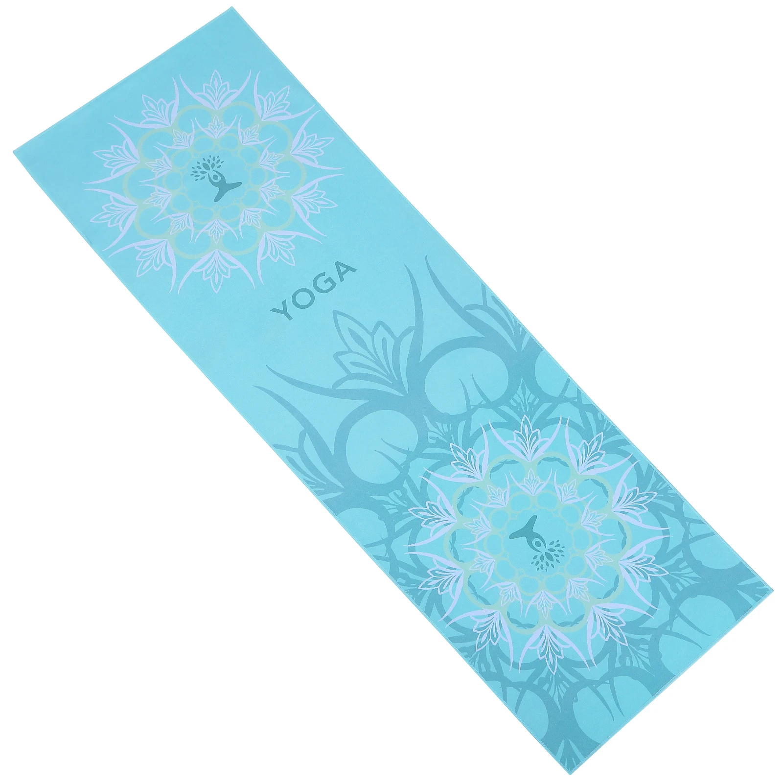 Custom Microfiber Yoga Mat Towel Sublimation Printing Anti-slip Yoga Towel with Rectangle Pocket for Yoga Exercise