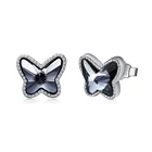 Diamond Earrings Design Earring OUXI New Charm Different Colors Diamond Butterfly Stud Earrings C21645