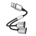 Splitter USB To Double Adapter Double USB 2.0 OTG Splitter Cord Converter Usb Hubs For MacBook Pro
