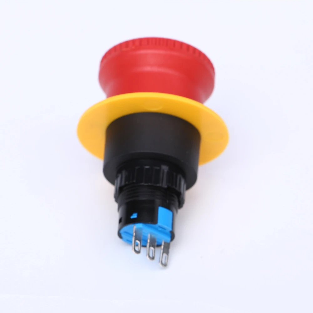 Elewind Mm Plastic Pin Terminal Round Head Red Color Emergency Stop