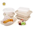 Fiber Products Food Biodegradable Sugarcane Fiber Bagasse Pulp Products Sushi Tray For Fast Food