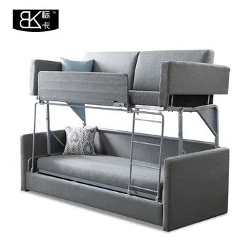 Modern folding sofa bunk bed general use  living room sofa bunk bed with sofa