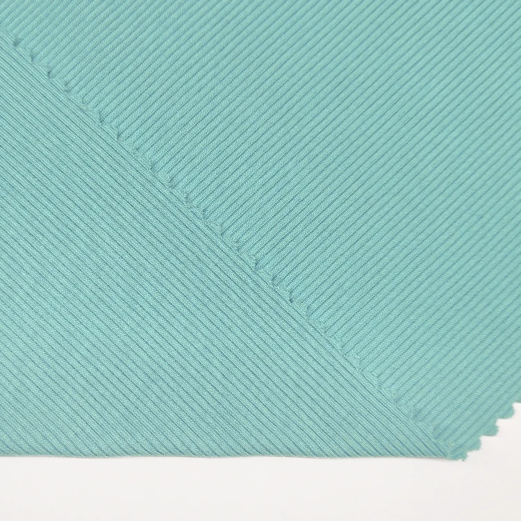 China Supplier Soft Ribbings Polyester Lyocell Spandex Material Rib Knit Fabric for Clothing factory