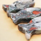 Africa Stone High Quality Hand Carved Africa Blood Stone Fish Shape Bowl Folk Craft Healing Natural Crystal