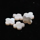White Natural Shell Stone 4 Leaf Clover Wholesale Gemstone For DIY