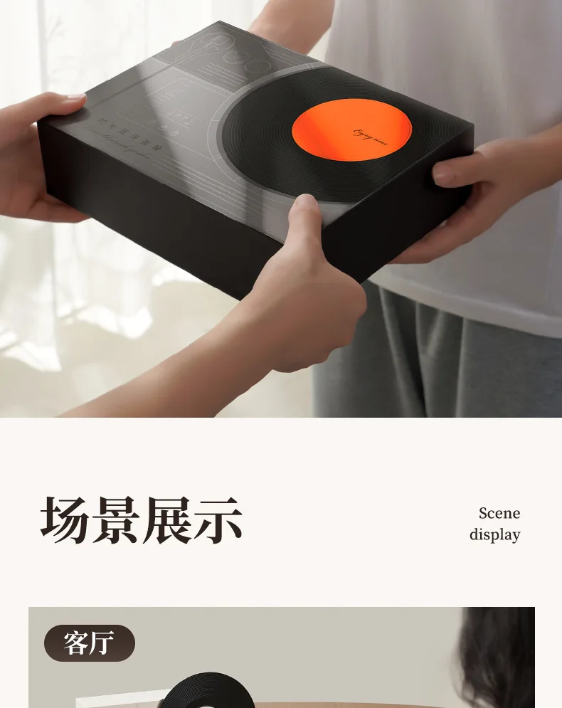 Bluetooth Portable Speaker Wireless Music Player Retro Nostalgic Record Player Speaker Holiday Gift