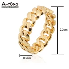 Ring Rings 18k Luxury Simple High Polish 18k Gold Plated Personalized Unisex Copper Magnetic Ring For Sale