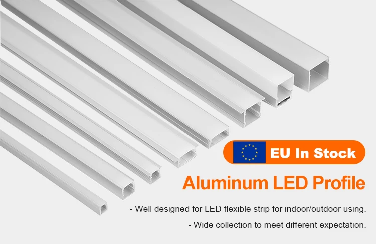 EU Warehouse Led Aluminum Channel Extrusion Housing Mounted Cinema Profile Light Outdoor Step Lights Led Strip Aluminum Profile factory