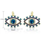Jewelry Blue Pendant Lotus Turquoise Jewelry Evil Eye Necklace Micro Pave Blue Zircon Pendant