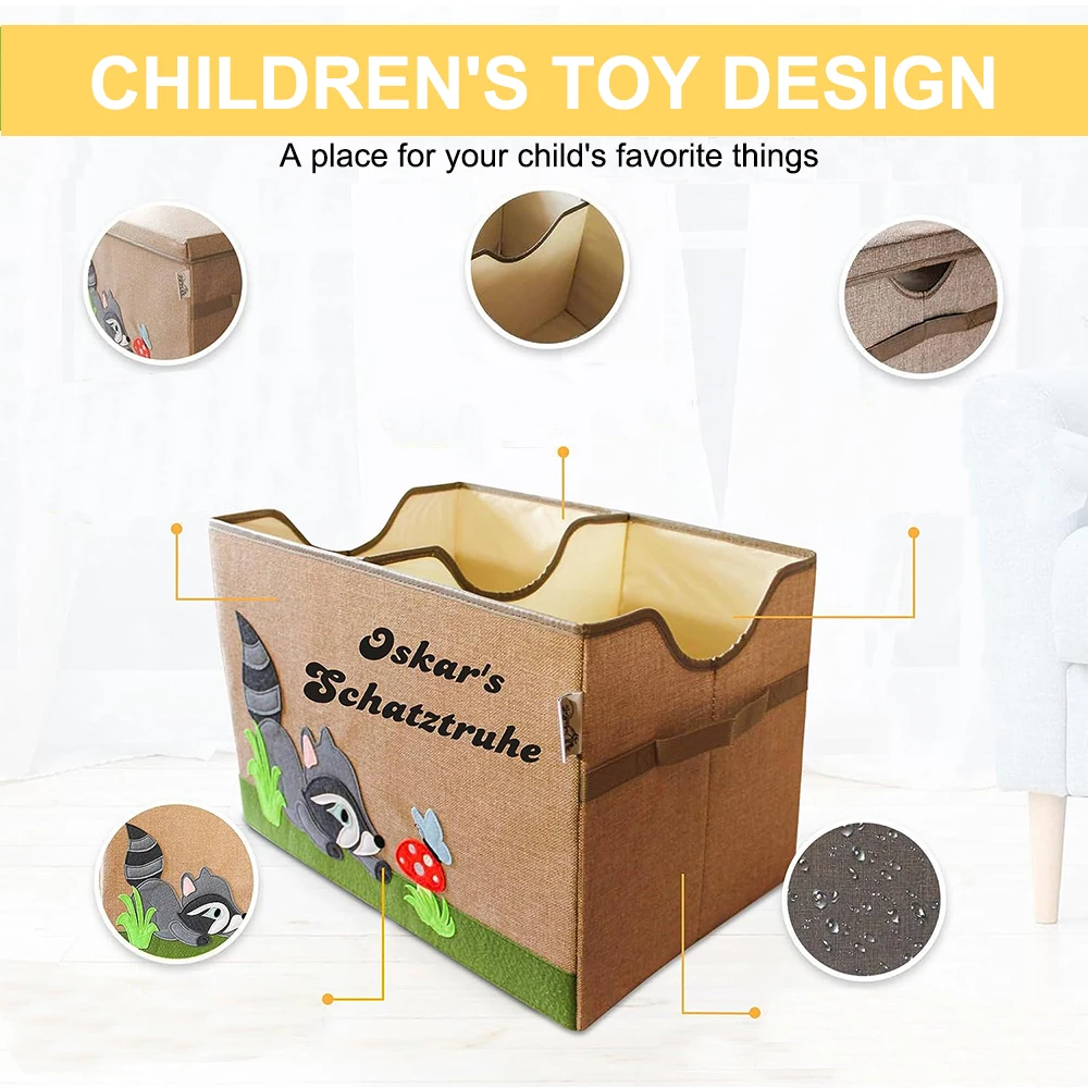Hot Sale Foldable Dustproof Storage Bins Kid's Toy Storage Box Organizers with Customized Printing