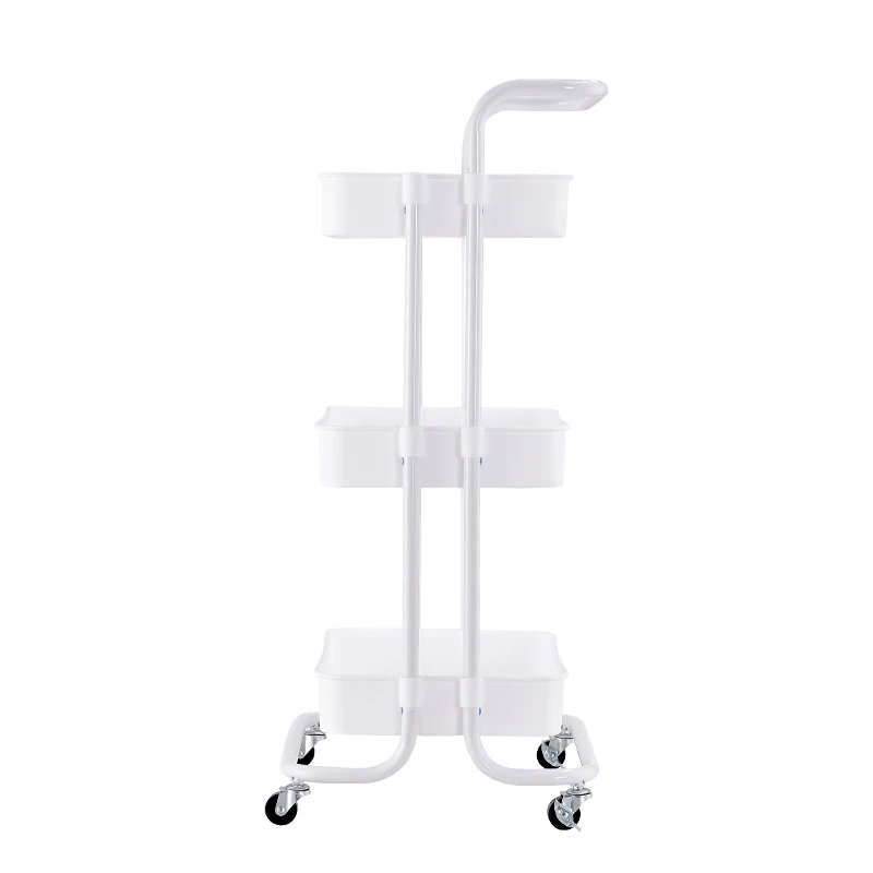 Metal Multi Layer Storage Shelf Trolley Cart Bathroom Cosmetics Display Kitchen Shelving Salon Trolley