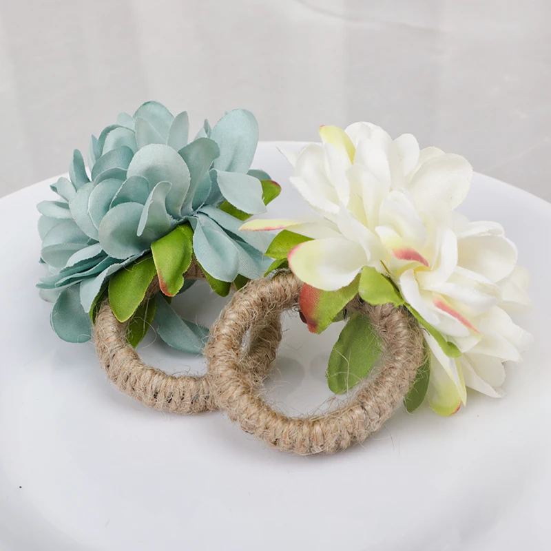 Factory Supply Flower Napkin Ring, l Napkin Rings for Wedding Dining Table Decorations