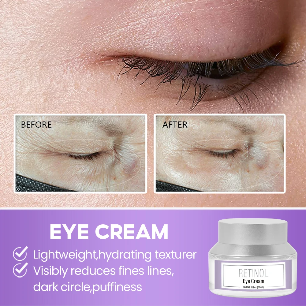 Private Label Skincare Retinol Hyaluronic Acid Face Anti Wrinkle Aging Serum Under Eye Cream Facial Cleanser Cream Skin Care Set