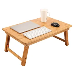 Lazy Holder Comput Foldable Portable Stand Laptop Desk Bamboo Computer Table in Bed