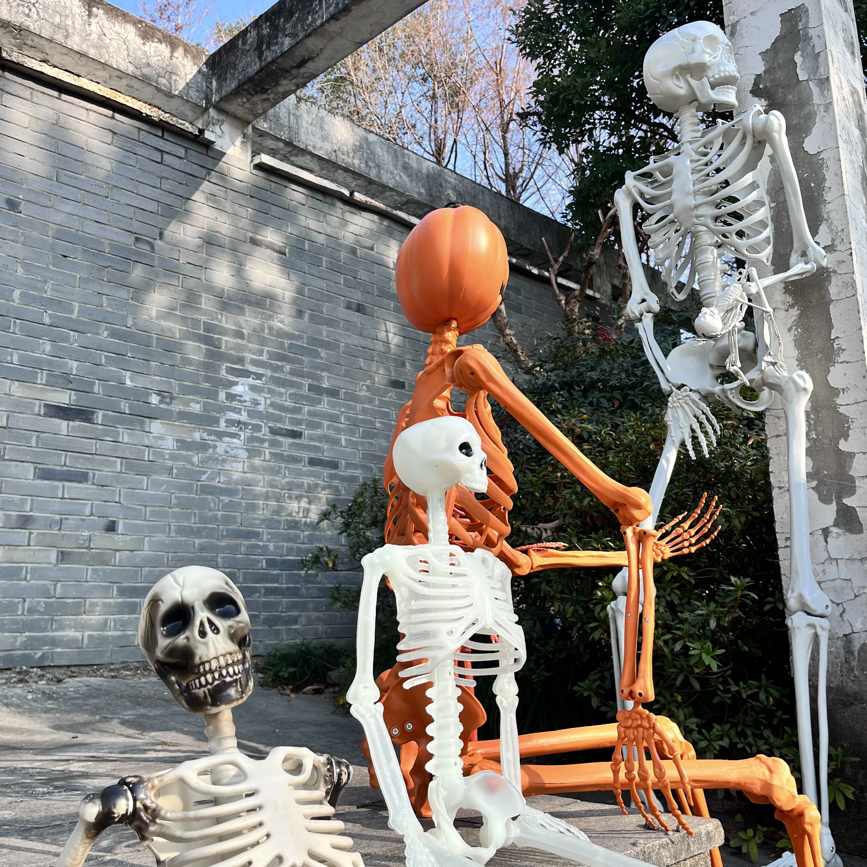 Halloween Decorations Pose-N-Stay Full Body Props Human Halloween Skeletons For Holidays Decoration
