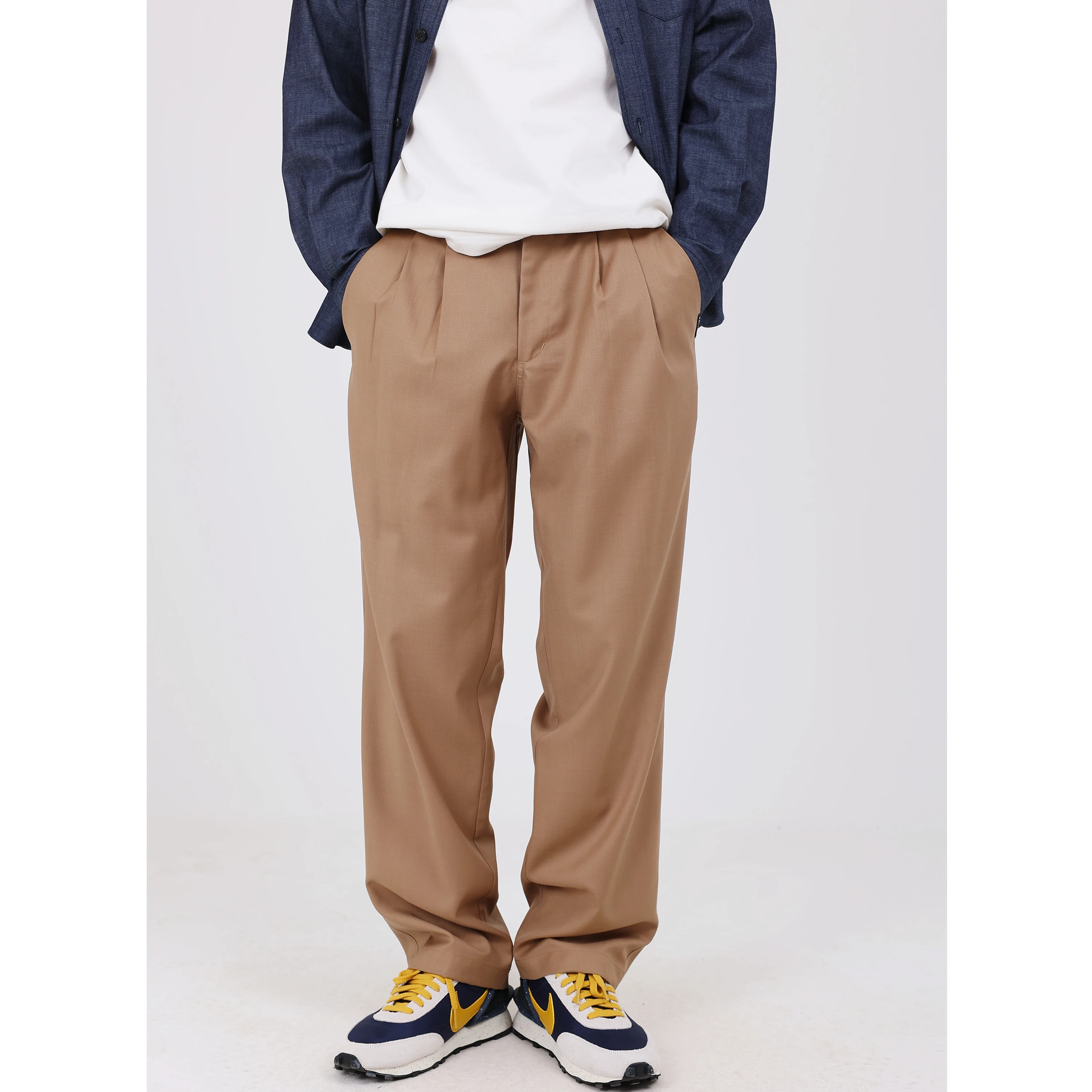 Casual Unisex Outdoor Mid Waist Khaki 