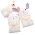 Baby Towel Baby Animal Organic Bamboo Hooded Baby Bath Towel Kids Washcloth