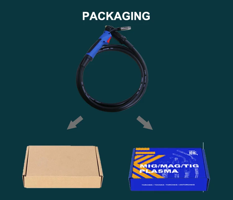 TKweld High Quality 250A CO2 Air Cooling MIG/MAG Gas Welding Torch factory