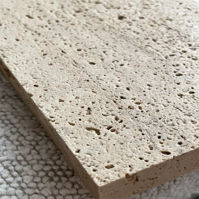 product high quality factory supply round white travertine marble slab table top-13