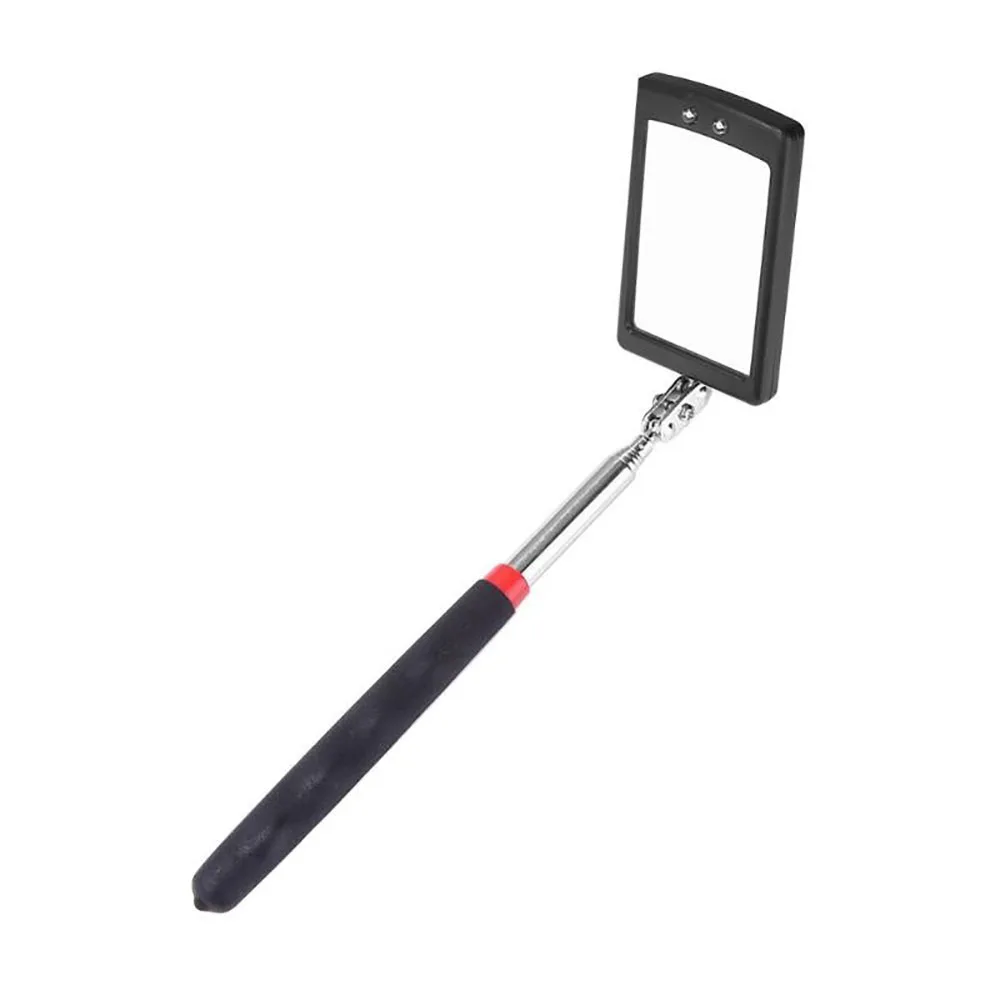 Telescopic Light Inspection Mirror With 2 LED Bright Light Extends to 65cm 