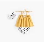 Cotton Clothes Summer Suit Pure Cotton Clothes Baby Denim 3 Piece Bodot Korean