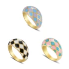 Rings Rings Trendy Silver Gold Plated Rings Colorful Chunky Rings Y2k Style Rings For Women