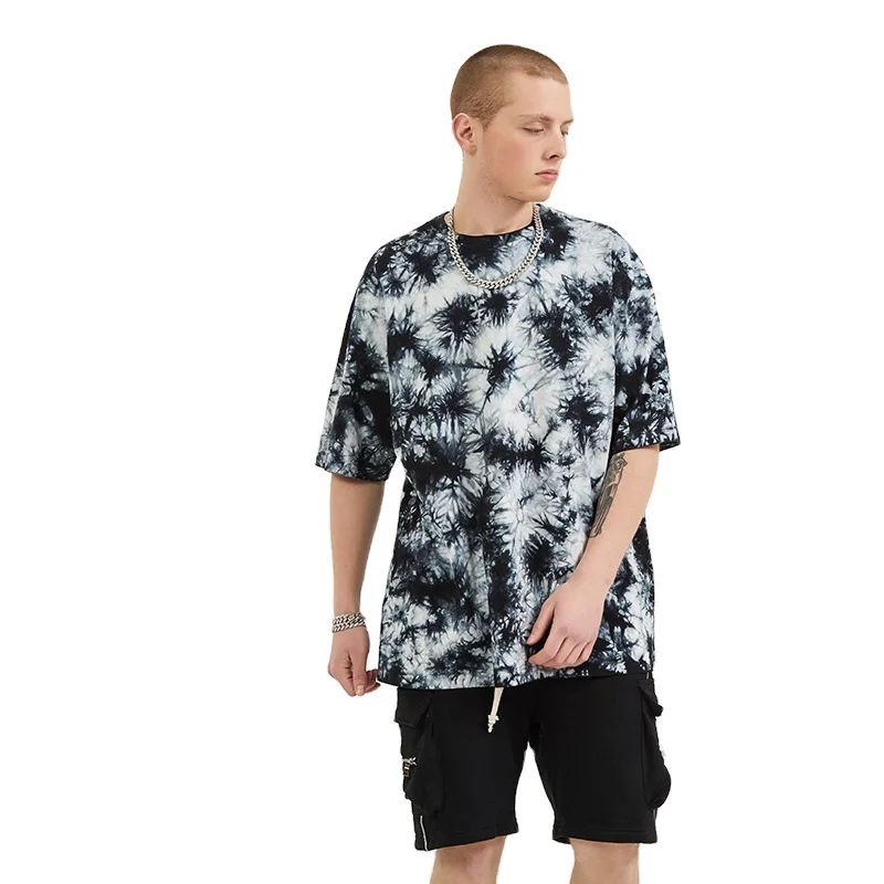 Men Cotton Baggy Tie Dye T Shirt 