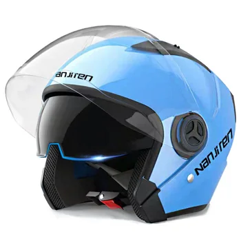 High quality customized electric bike helmet, motorcycle helmet, all season universal anti fog dual lens helmet