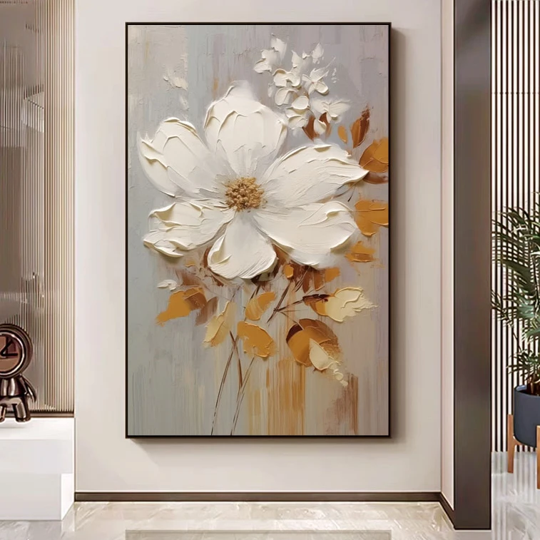 3D Abstract Wall Art Oil Paintings Modern Style Flower Canvas for Home Office Hotel Decor for Living Room H1f94d4fd267c478cabb5c024f287fd36F