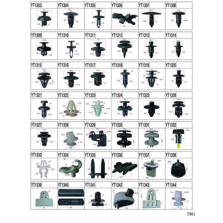 Universal Mixed Auto Fastener Car Push Retainer Clips Auto Plastic Mixed Push Retainer Clips Plastic Screw for Car factory