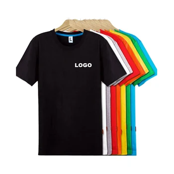 Wholesale High Quality Mens Blank Camisas 100% Cotton Tshirt Printing Custom Plain T-shirt Logo Printed Black T Shirts