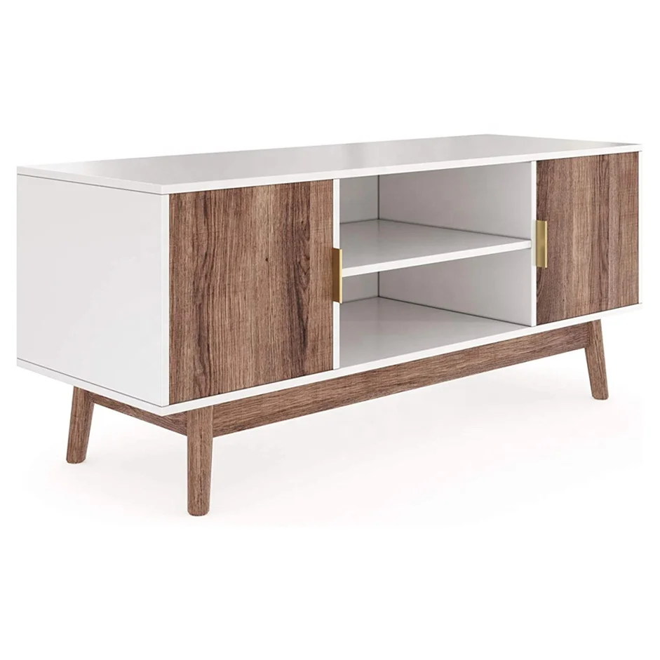 Modern Style Cabinets and Good Support Shelves Wood Furniture Home Furniture Living Room TV Stand with Storage