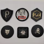 Tags Factory Directly Embroidered 5.5cm Custom Logo Black Leather Label For Clothing Tags