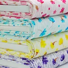 Factory Stocks Custom Digital Printing Flower Fabric 100% Cotton OEM Fabric Print Floral Printed Fabrics